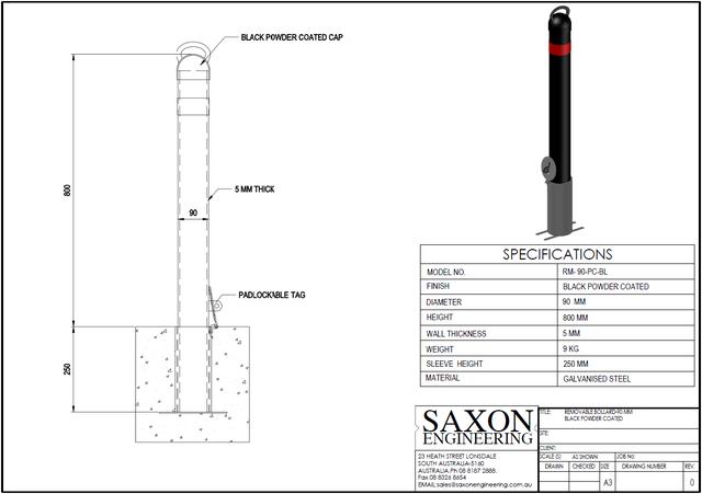 Bollards RM-90-PC-BL