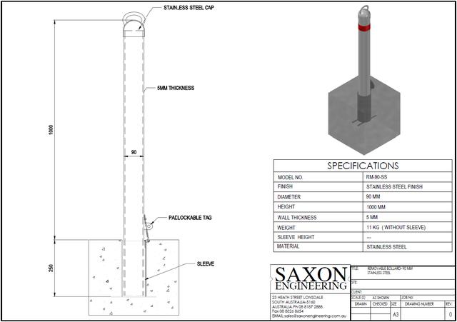 Bollards RM-90-SS